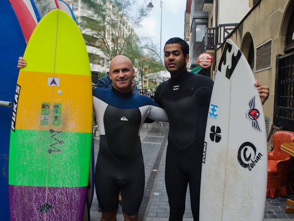 Aitor Francesena and Derek Rablo - blind surfers